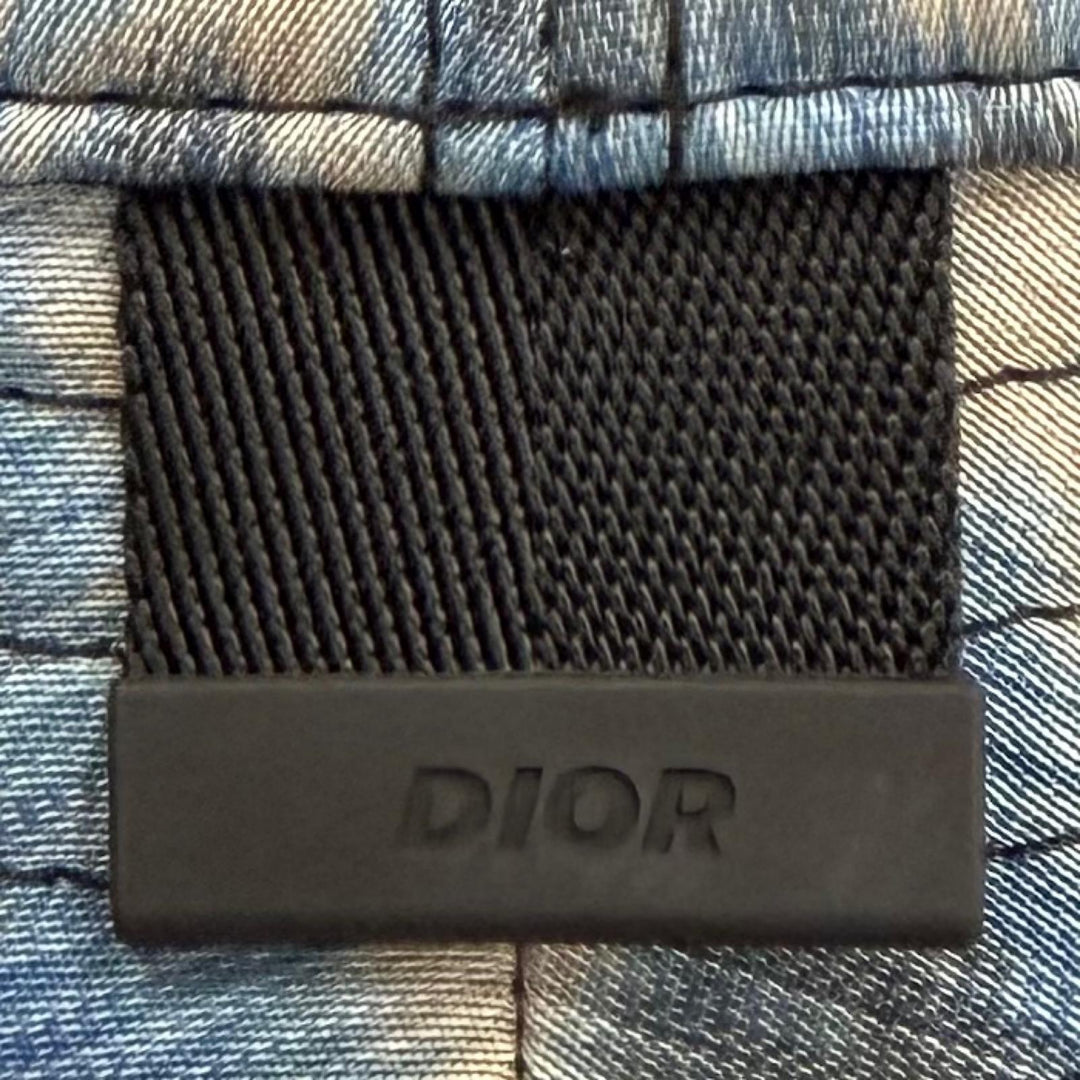 Pristine DIOR Parley hat Leopard Pattern Bucket Hat blue mens M 293C906D5547