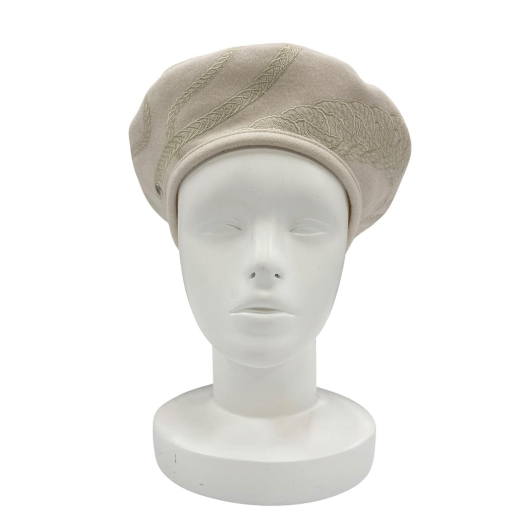 Pristine HERMES beret Saint-Honoré en Finès Ivory wool Women 58