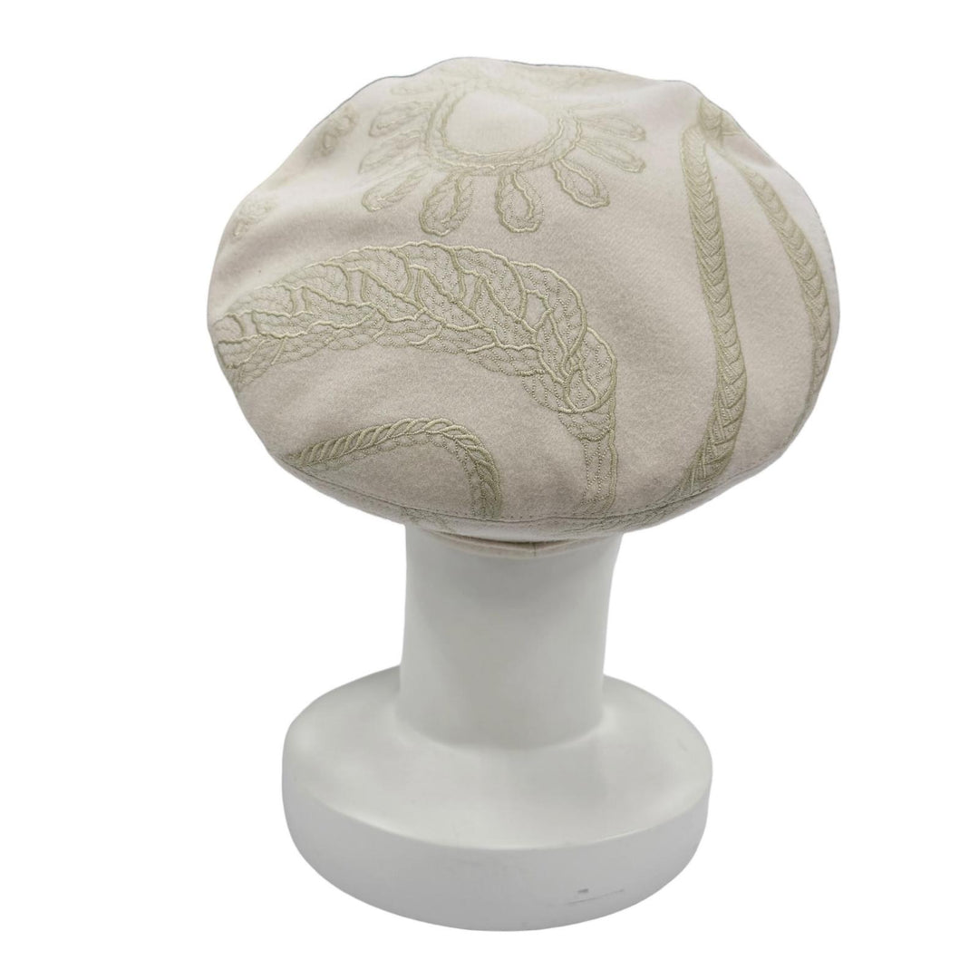 Pristine HERMES beret Saint-Honoré en Finès Ivory wool Women 58