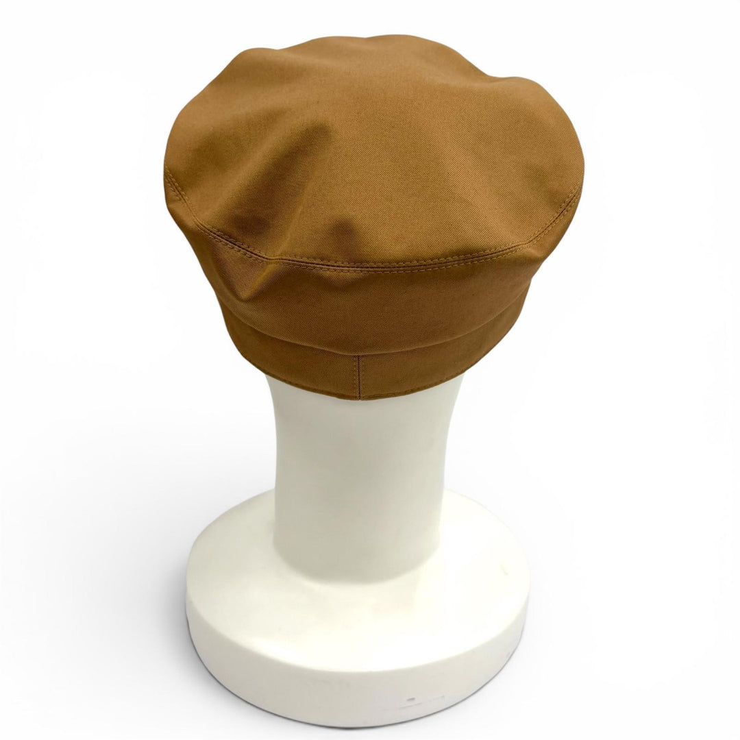Excellent HERMES Casquette Logo Metal Leather Giulietta Ex-Libris cotton 58