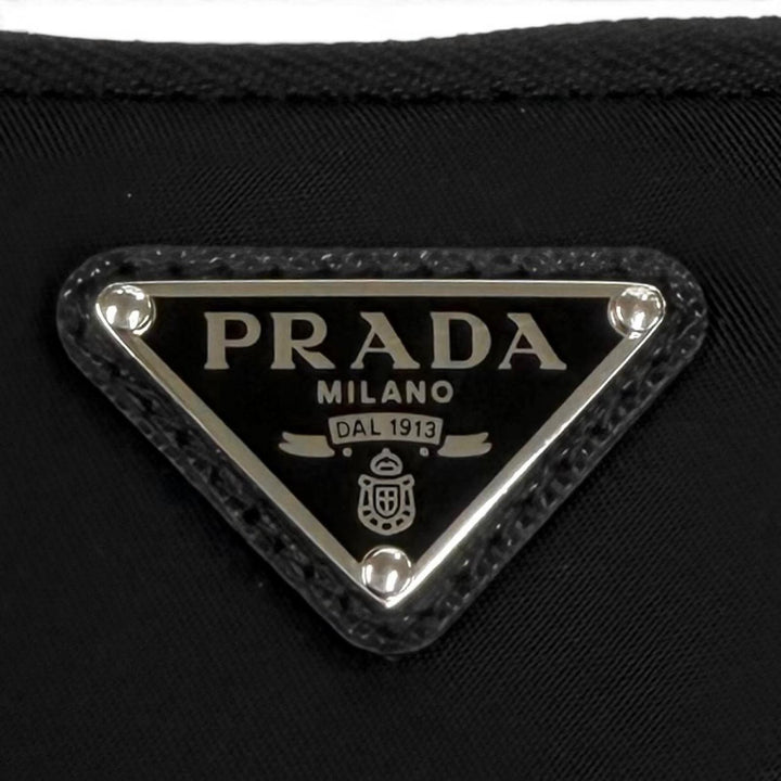 Excellent PRADA Pouch Re Nylon Triangle Logo Keyring Nylon Women 2TT140