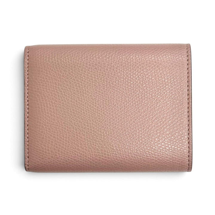 Excellent FENDI Tri-fold wallet FF Diamond Leather Compact Wallet Purple 8M0480