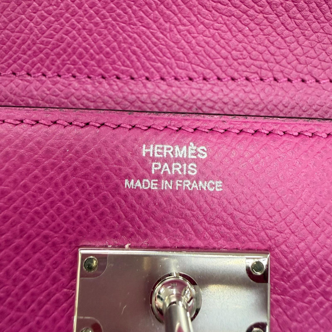 Great HERMES Tri-fold wallet Kelly wallet medium Compact wallet Epsom Leather