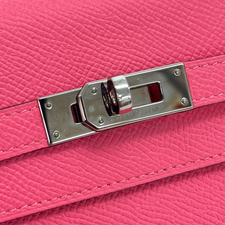 Great HERMES Purse Kelly wallet Long wallet Epsom Leather Women