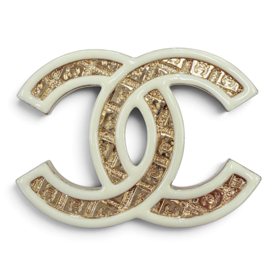 Excellent CHANEL Brooch COCO Mark accessories gold metal Women B24C ABC396