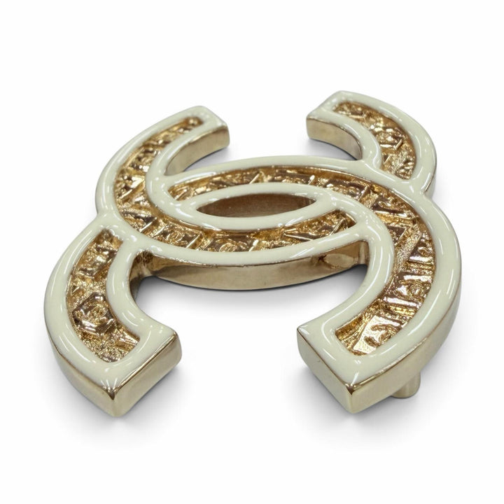 Excellent CHANEL Brooch COCO Mark accessories gold metal Women B24C ABC396