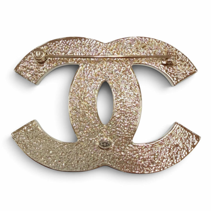 Excellent CHANEL Brooch COCO Mark accessories gold metal Women B24C ABC396