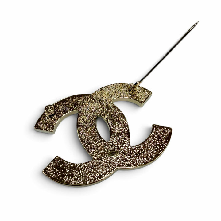 Excellent CHANEL Brooch COCO Mark accessories gold metal Women B24C ABC396