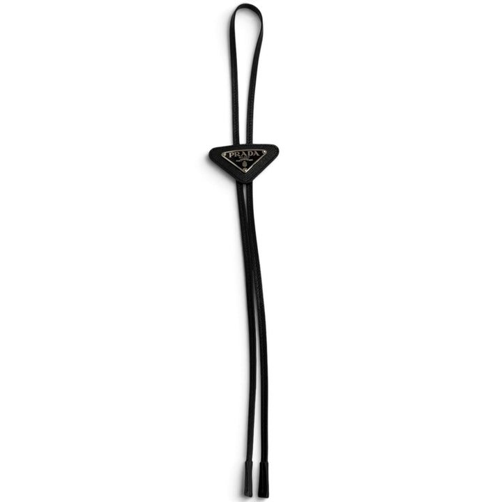 Great PRADA Other accessories Triangle Logo Maltic Loop Tie Bolo Tie black