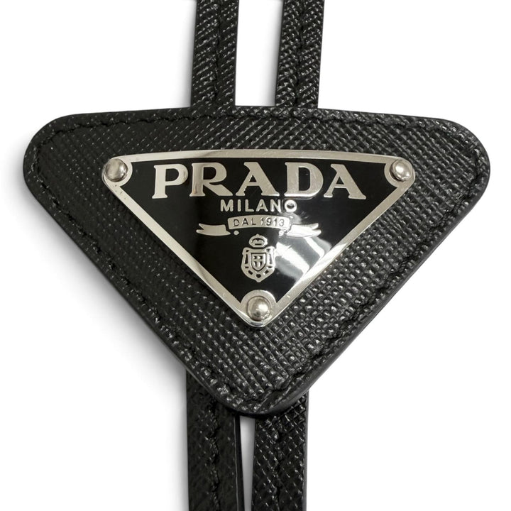 Great PRADA Other accessories Triangle Logo Maltic Loop Tie Bolo Tie black