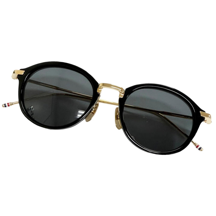Excellent THOM BROWNE sunglasses Boston Frame gold mens UES011A