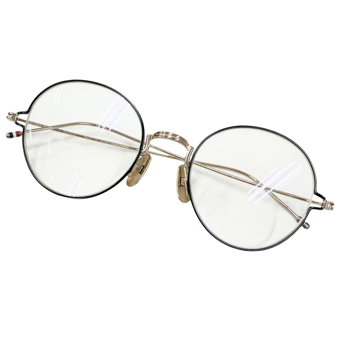Great THOM BROWNE Glasses Boston Frame gold mens TBX915