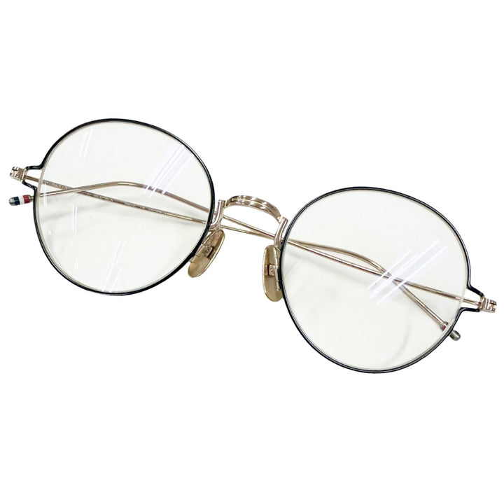 Great THOM BROWNE Glasses Boston Frame gold mens TBX915
