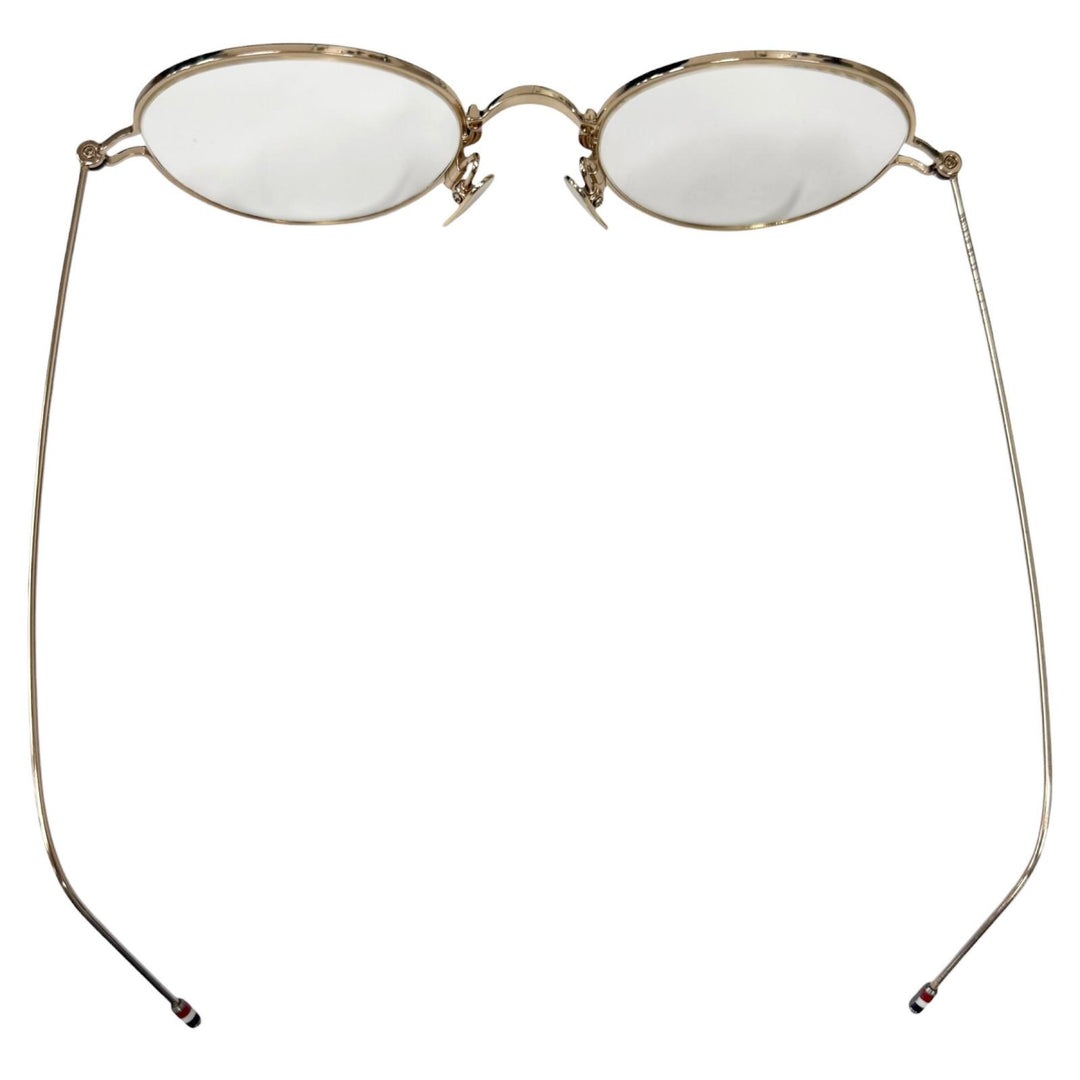 Great THOM BROWNE Glasses Boston Frame gold mens TBX915