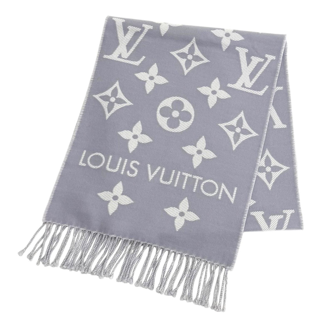 Great LOUIS VUITTON Scarf LV Essential Scarf Monogram fringe wool Women M77727