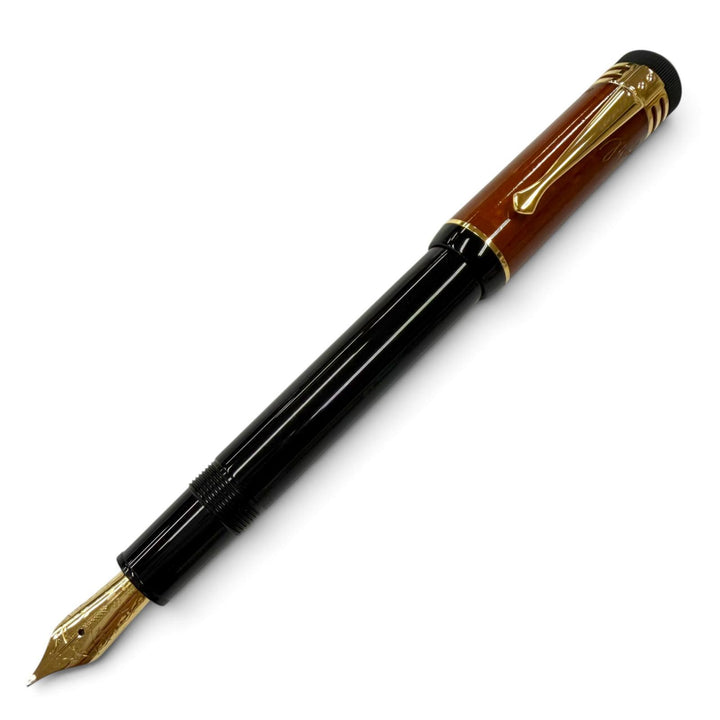 Excellent MONTBLANC fountain pen Author Series 2000: Friedrich Schiller Brown