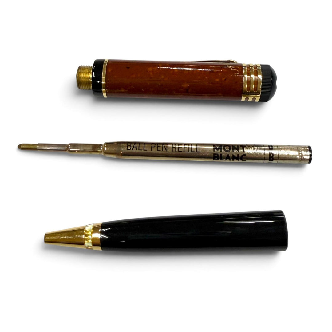 Excellent MONTBLANC Ballpoint pen Author Series 2000: Friedrich Schiller Brown