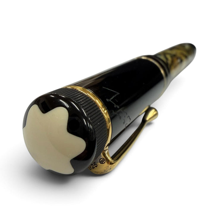 Great MONTBLANC fountain pen Author Series 1994: Oscar Wilde black 18K mens
