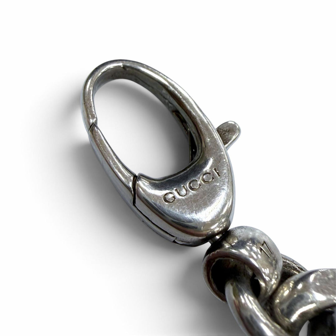 Great GUCCI bracelet Interlocking G Silver AG925 mens 17 627068