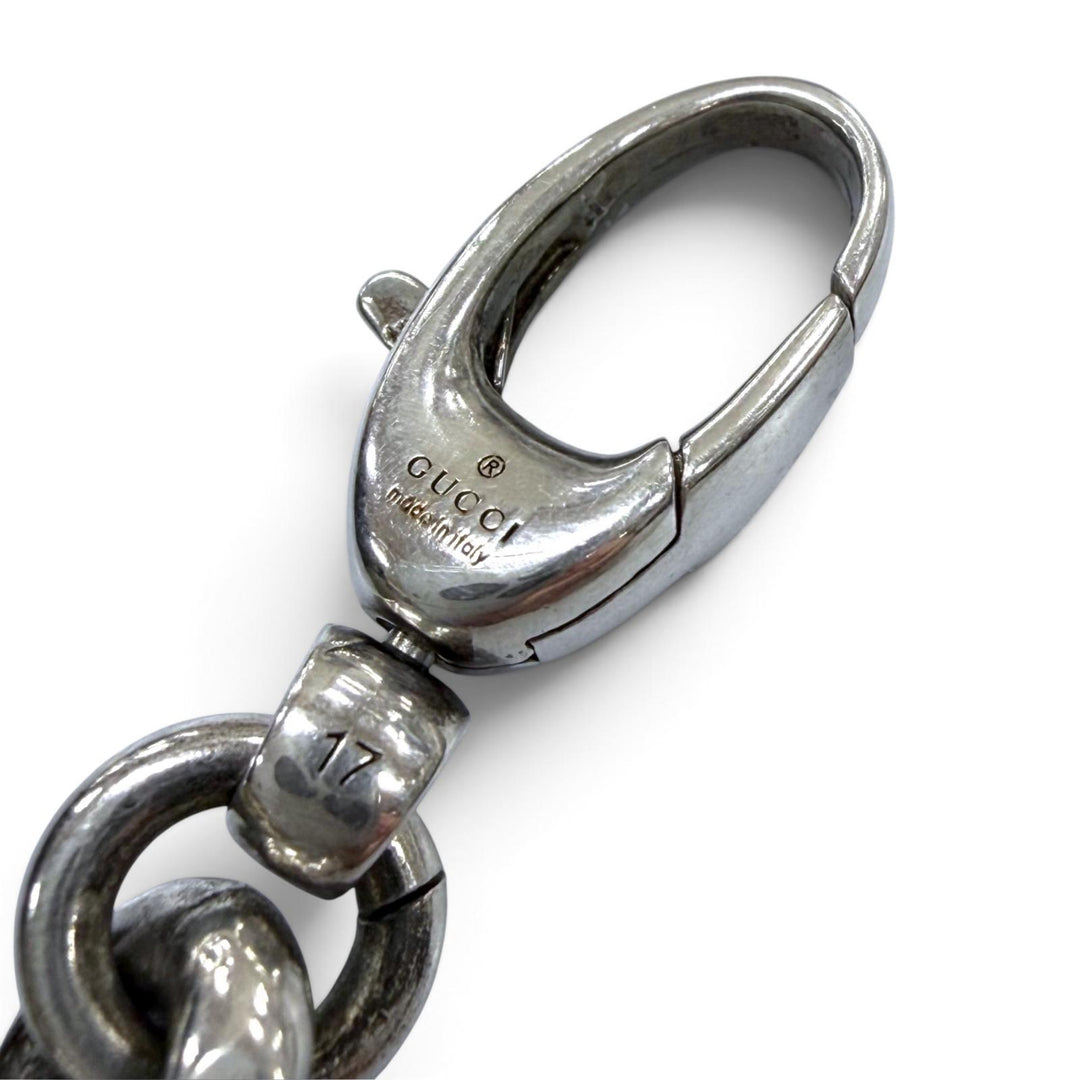 Great GUCCI bracelet Interlocking G Silver AG925 mens 17 627068