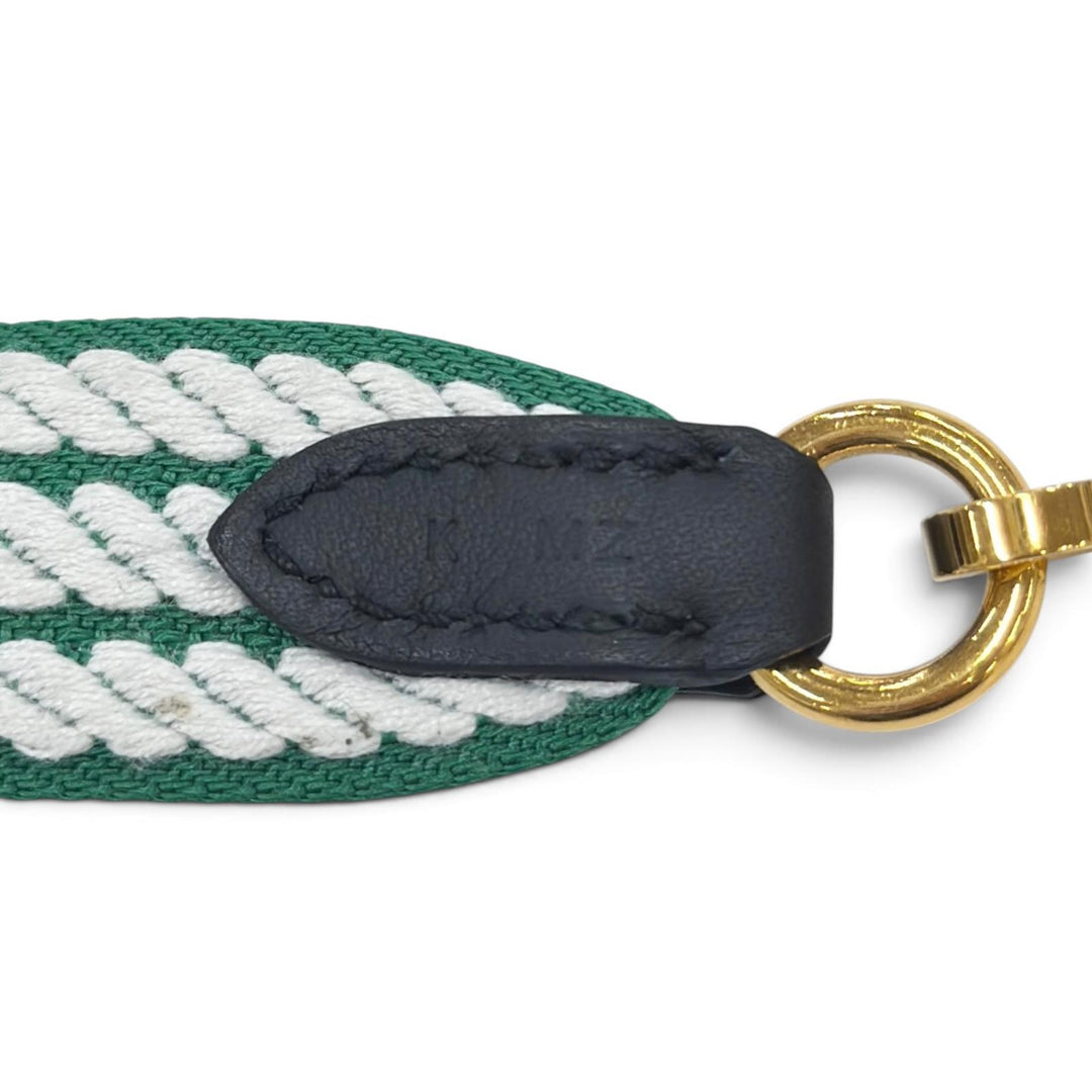 Great HERMES Shoulder strap Bandoulière Sangle Cordage 1"" white canvas Women