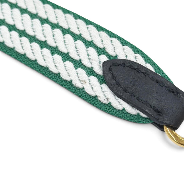 Great HERMES Shoulder strap Bandoulière Sangle Cordage 1"" white canvas Women