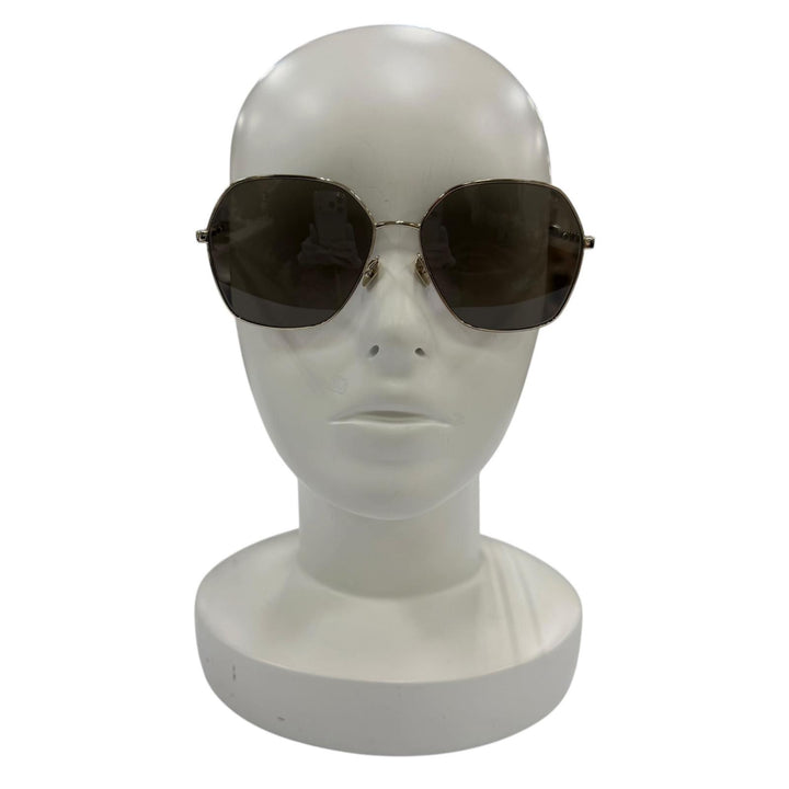 Great CHANEL sunglasses COCO Mark Hexagon Logo with Chain gold Women 4275-Q