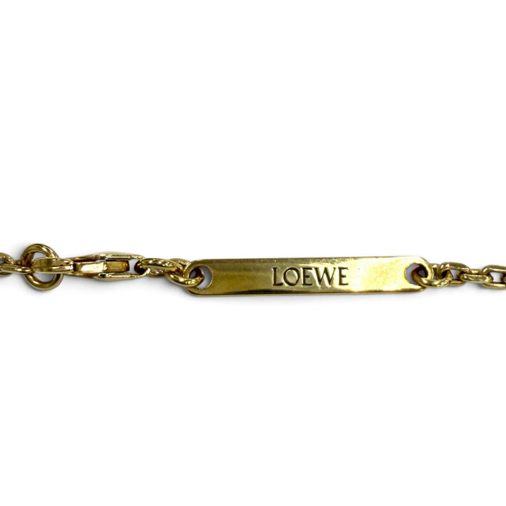 Great LOEWE Necklace Pebble Cube Necklace Logo cube gold AG925 Women J698241X01