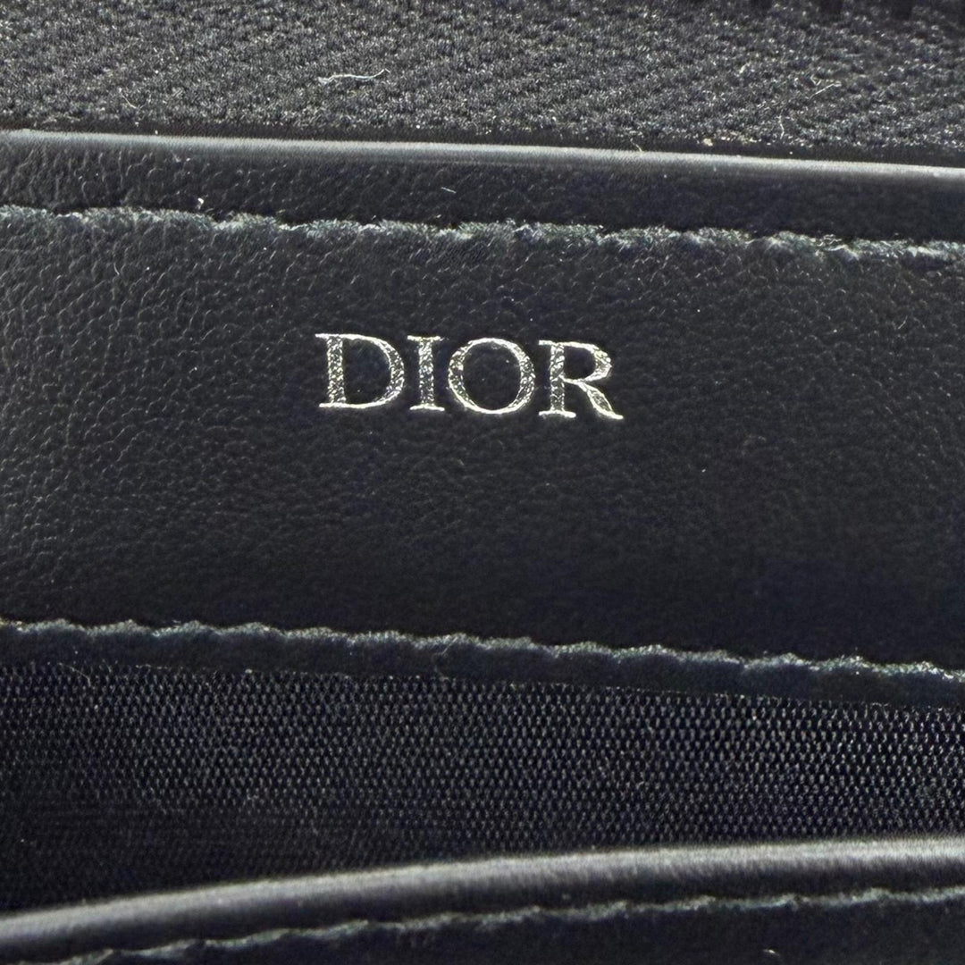 Great DIOR Purse Dior Oblique Jacquard Current model round zip wallet