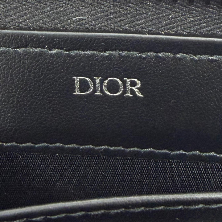 Great DIOR Purse Dior Oblique Jacquard Current model round zip wallet