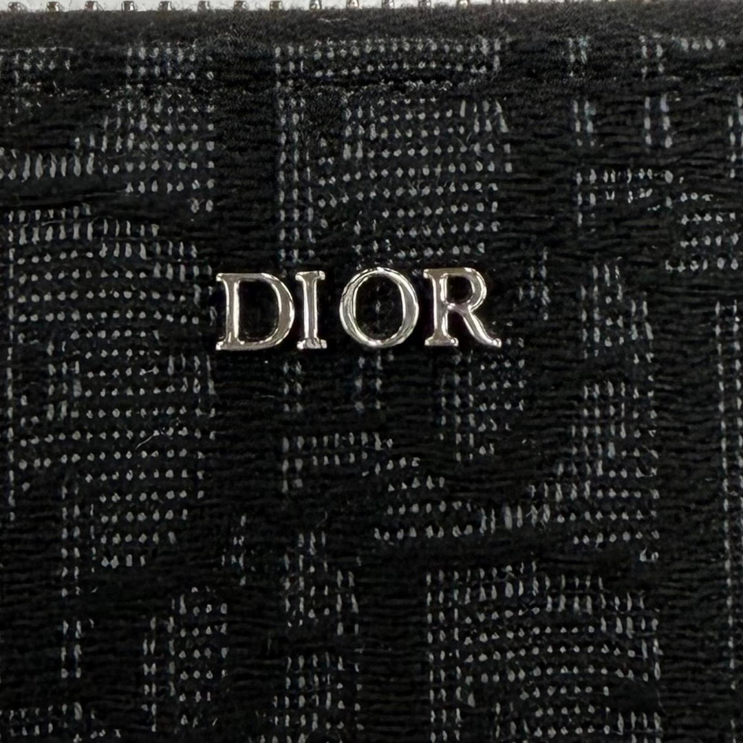 Great DIOR Purse Dior Oblique Jacquard Current model round zip wallet