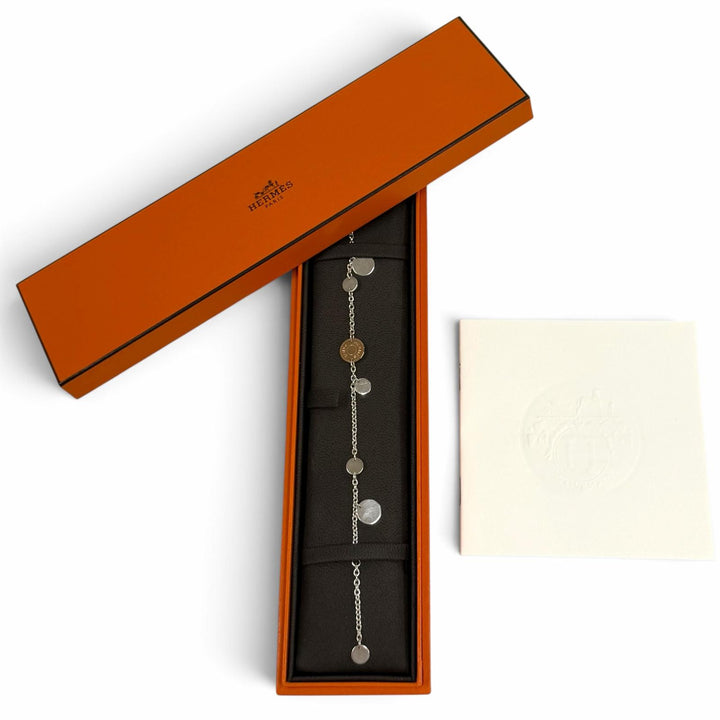 Great HERMES bracelet Bookplate Pink gold 925 Women