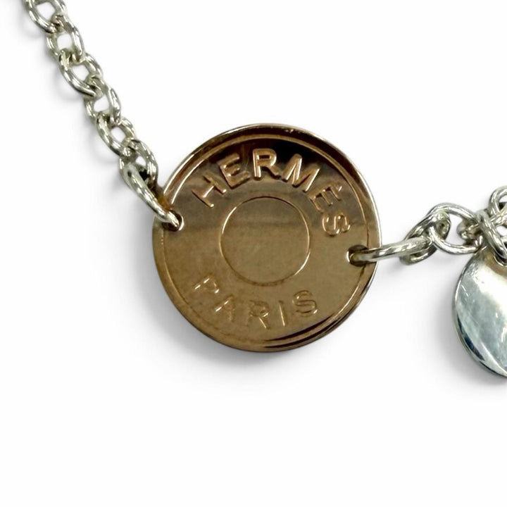 Great HERMES bracelet Bookplate Pink gold 925 Women