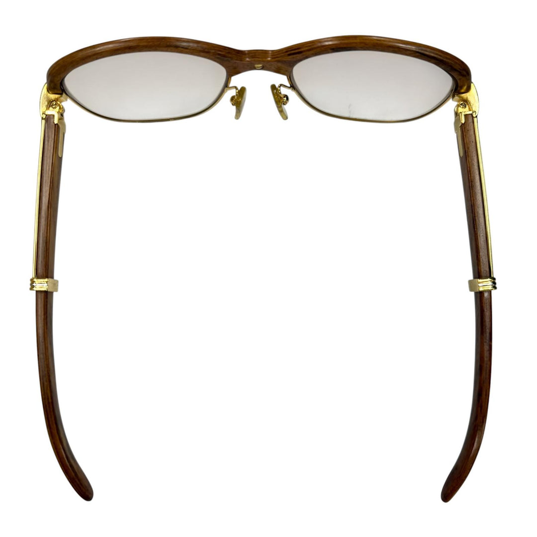 Great Cartier sunglasses Trinity Brown Wood mens