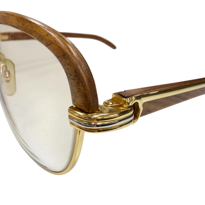 Great Cartier sunglasses Trinity Brown Wood mens