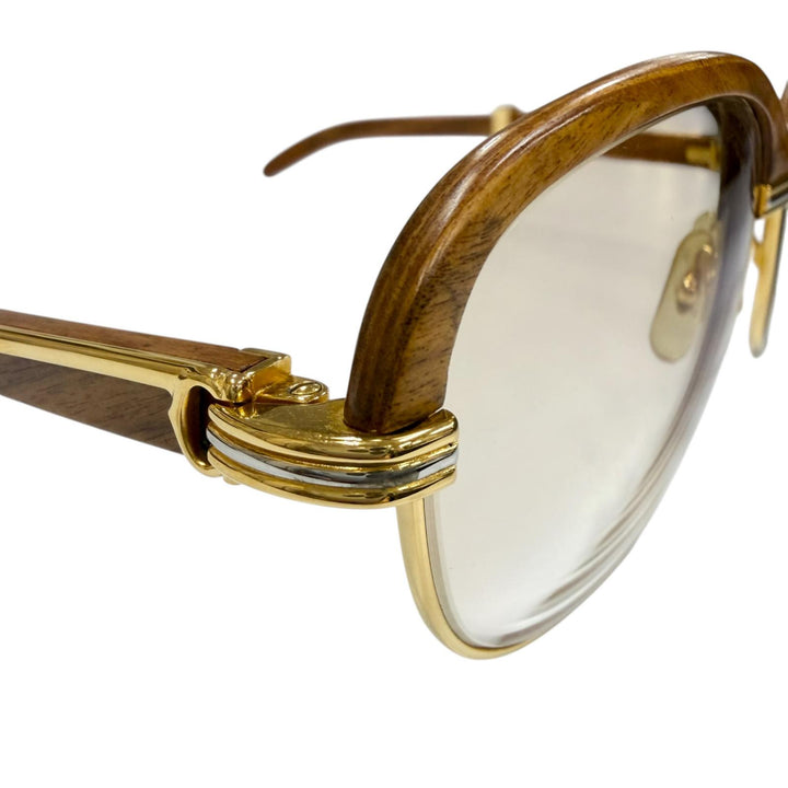 Great Cartier sunglasses Trinity Brown Wood mens