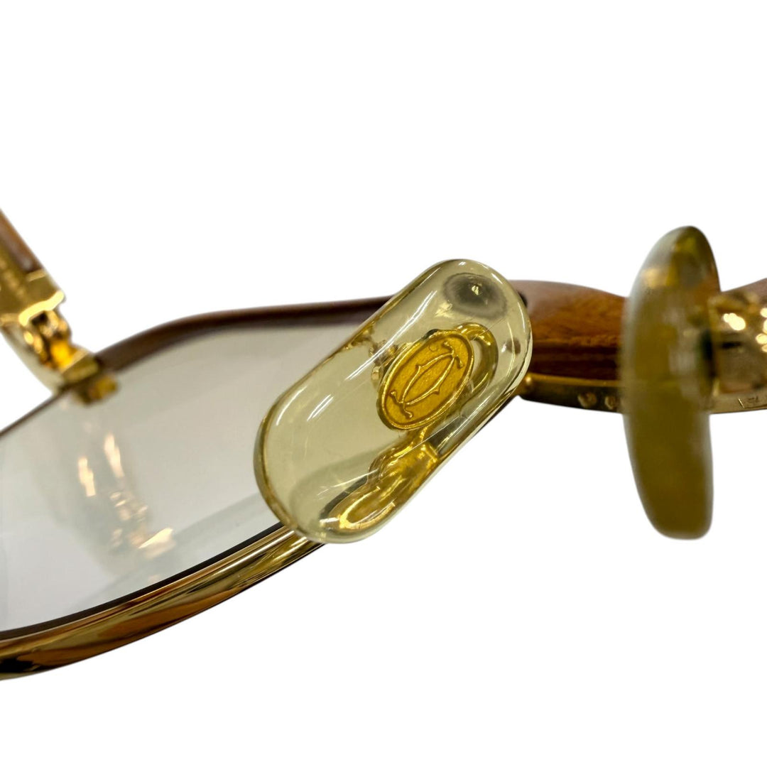 Great Cartier sunglasses Trinity Brown Wood mens