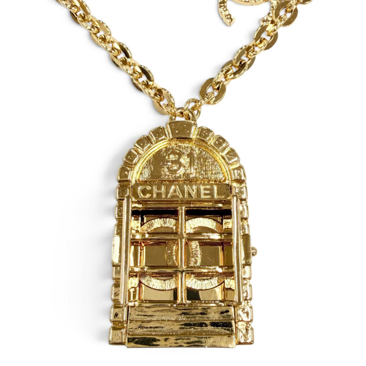 Excellent CHANEL Necklace 31 RUE CAMBON Rocket Pendant COCO Mark Cambon 30.7""