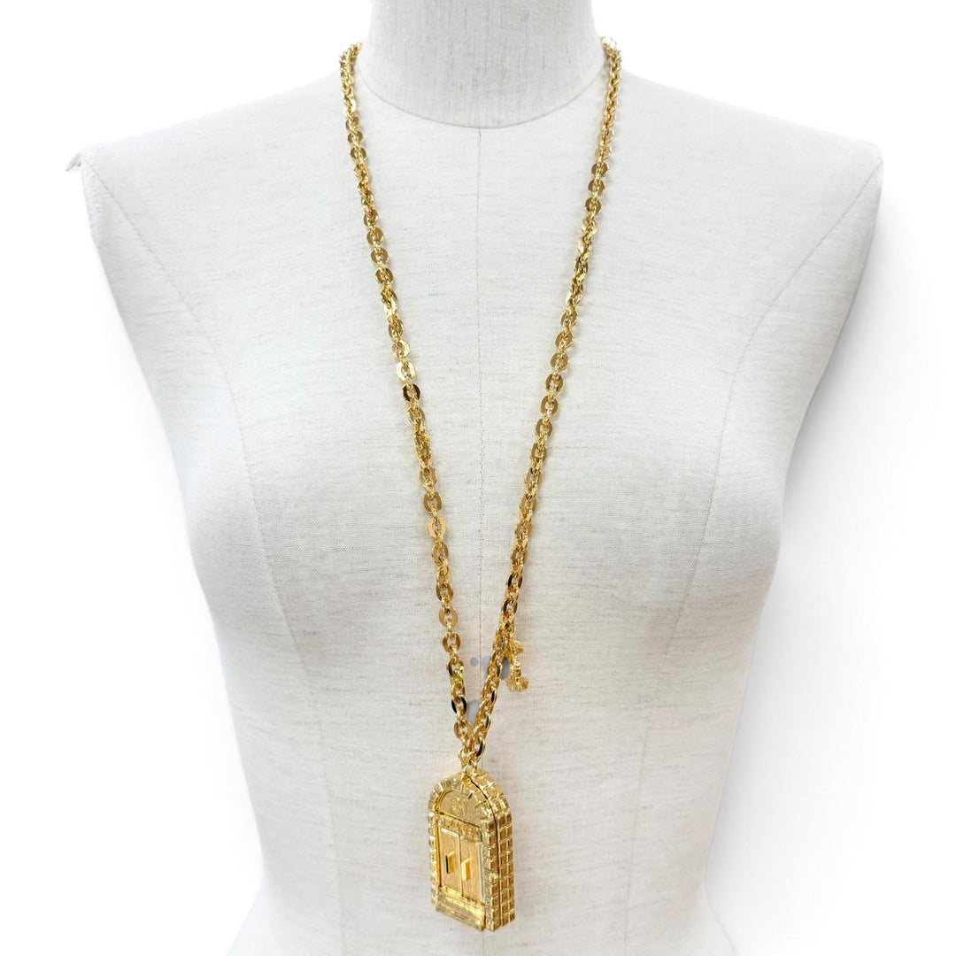 Excellent CHANEL Necklace 31 RUE CAMBON Rocket Pendant COCO Mark Cambon 30.7""