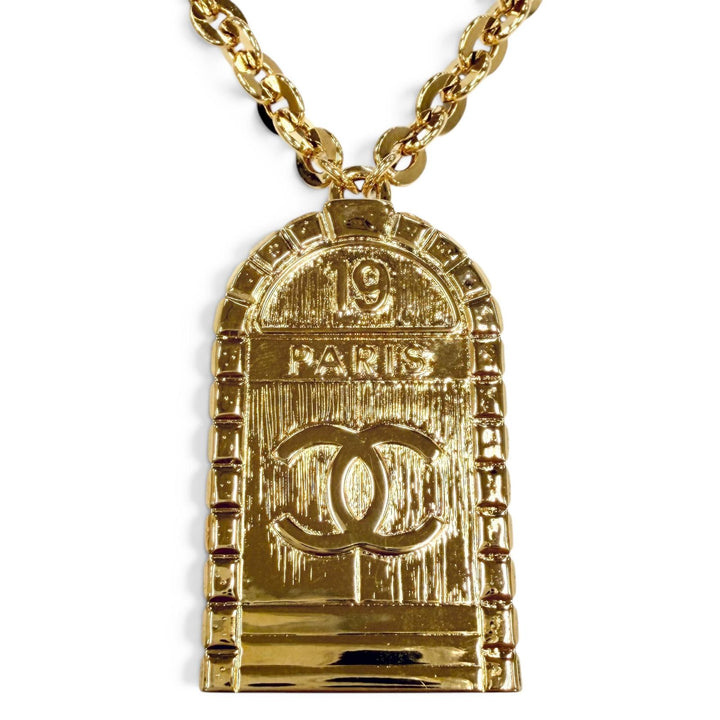 Excellent CHANEL Necklace 31 RUE CAMBON Rocket Pendant COCO Mark Cambon 30.7""