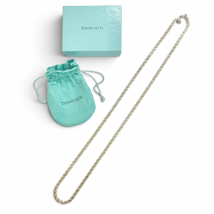 Excellent TIFFANY&Co. Necklace Twist Chain Long Silver 925 Women