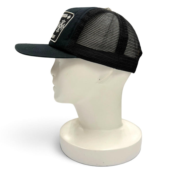 Very Good CHROME HEARTS cap TRUCKER CAP CH Patch Mesh Hat Trucker black mens