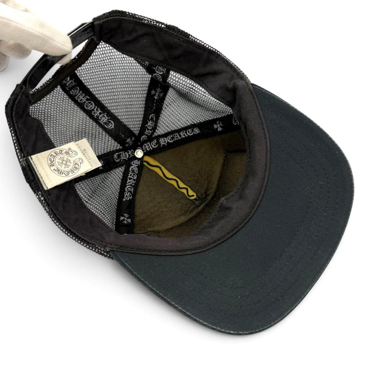 Very Good CHROME HEARTS cap TRUCKER CAP CH Patch Mesh Hat Trucker black mens