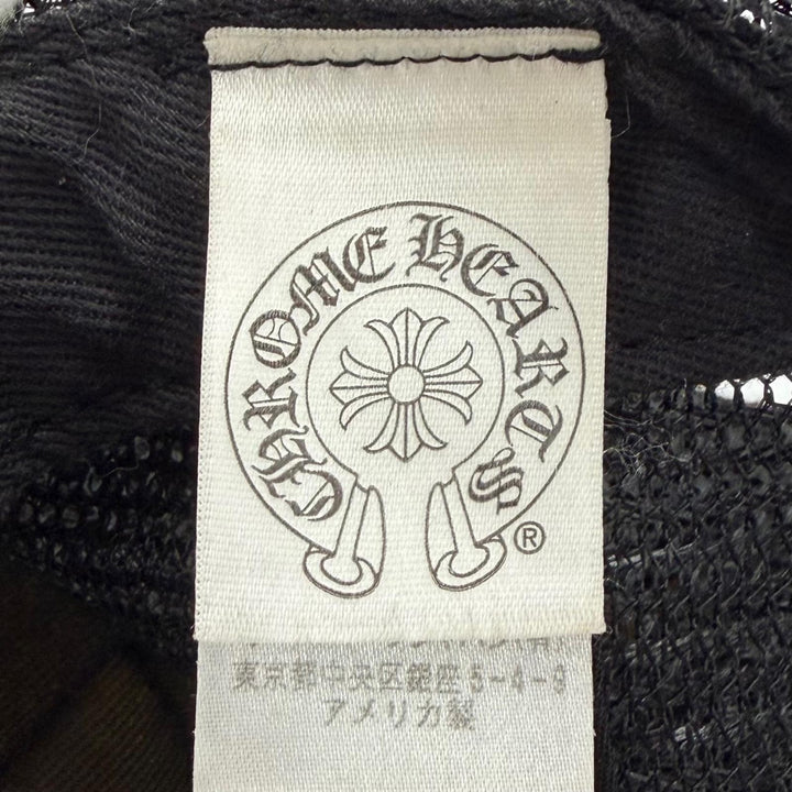 Very Good CHROME HEARTS cap TRUCKER CAP CH Patch Mesh Hat Trucker black mens