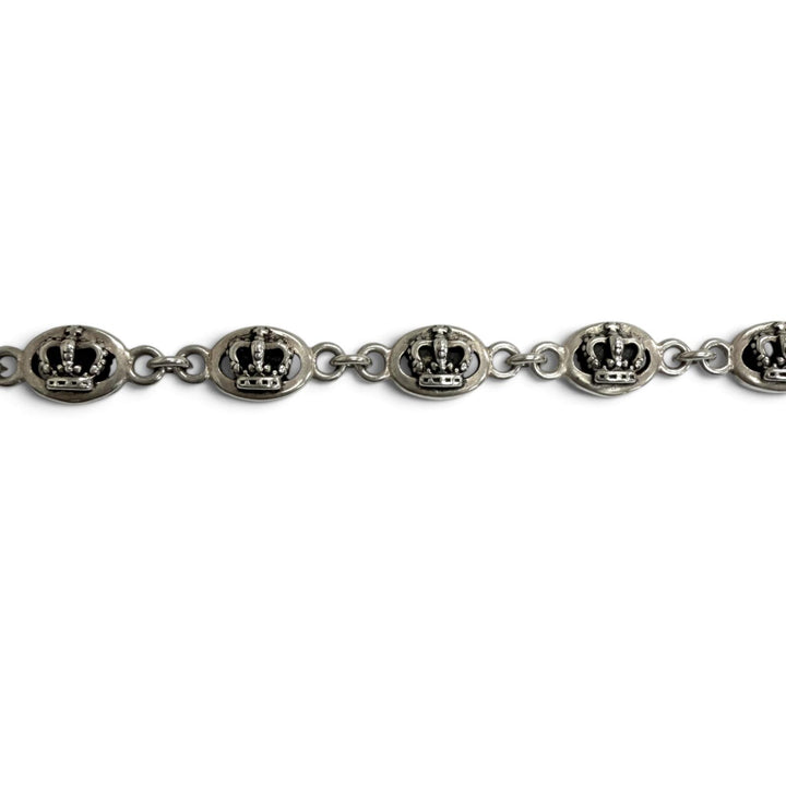 Great Justin Davis Necklace CROSS with CROWN/STONE Silver SV925