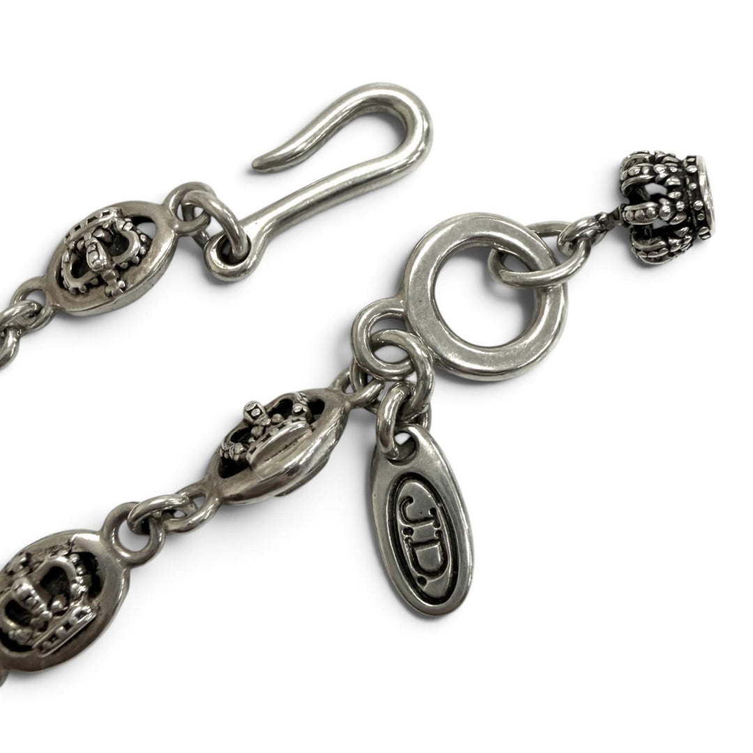 Great Justin Davis Necklace CROSS with CROWN/STONE Silver SV925