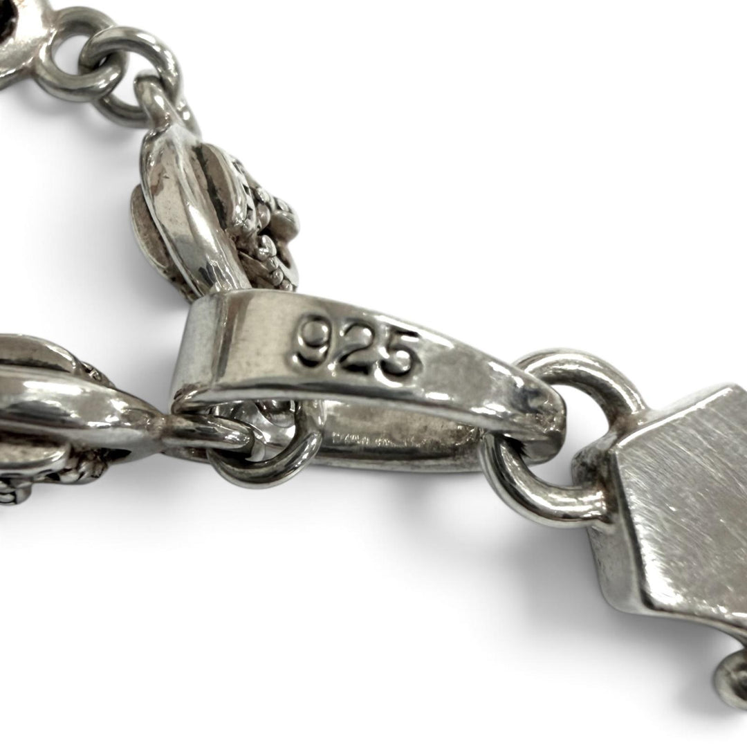 Great Justin Davis Necklace CROSS with CROWN/STONE Silver SV925