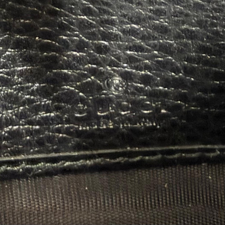 Pristine GUCCI Purse Double G Continental Wallet black leather Women 456116