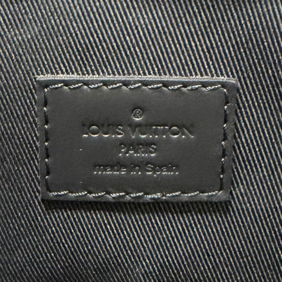 Excellent LOUIS VUITTON Tote Bag LV Aerogram Takeoff black leather mens M57308