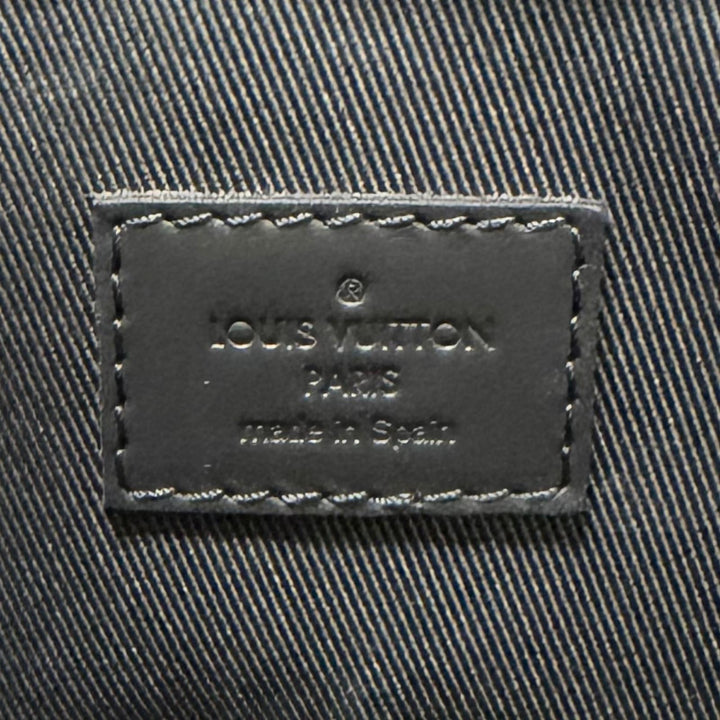 Excellent LOUIS VUITTON Tote Bag LV Aerogram Takeoff black leather mens M57308